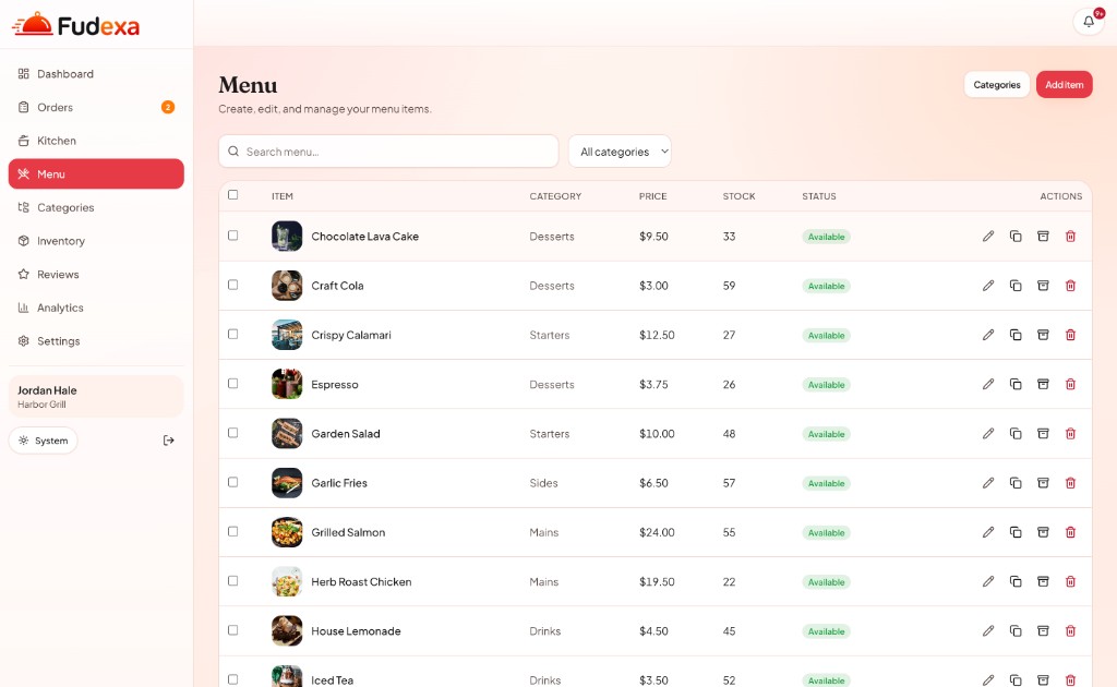 Fudexa Restaurant flow screenshot 3