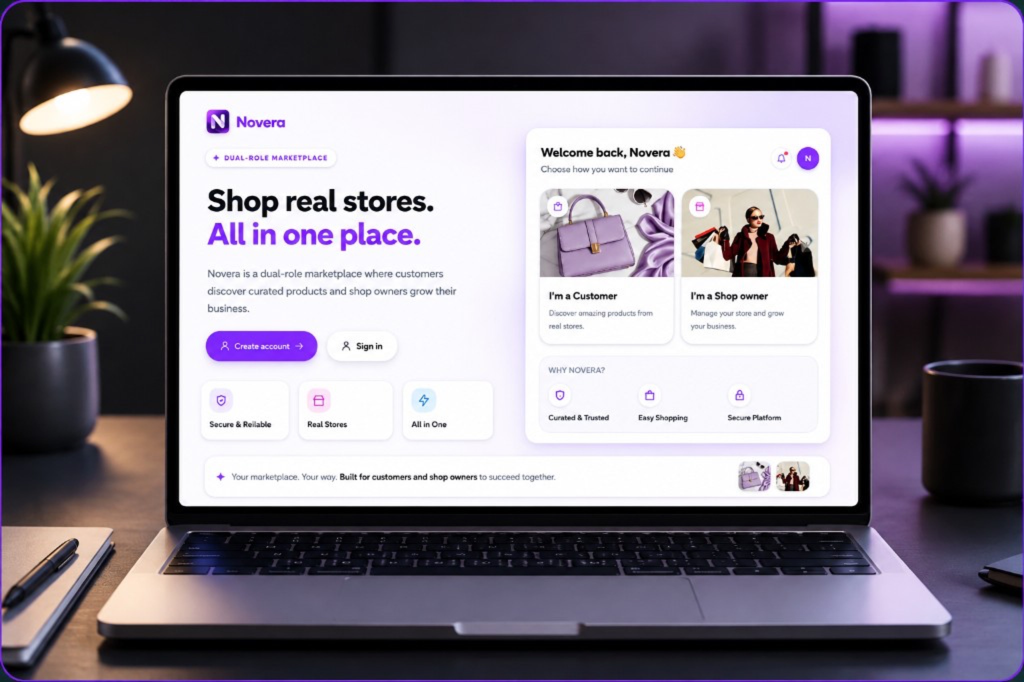 Novera - Dual marketplace platform Customer flow screenshot 2